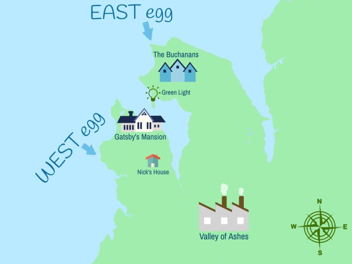 Map of the great gatsby