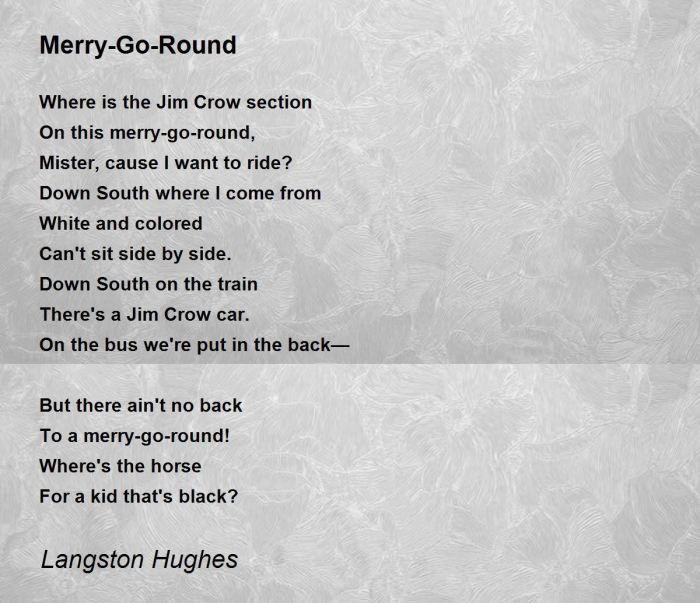 Merry go round langston hughes